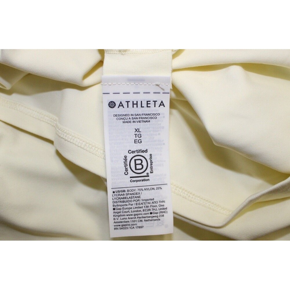 Athleta Transcend Racerback Tank Top Yellow Yoga Running Athleisure Size XL - Picture 7 of 8